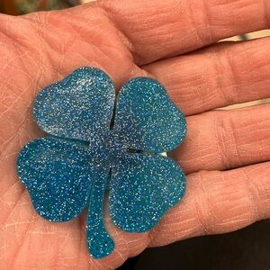 Handmade resin shamrock magnets